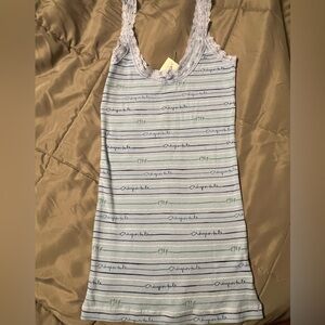 *NWT* Aeropostale Lace Trim Baby Blue Tank Top Size Large